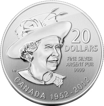 2012 $20 1/4oz Silver Coin Series - QEII DIAMOND JUBILEE